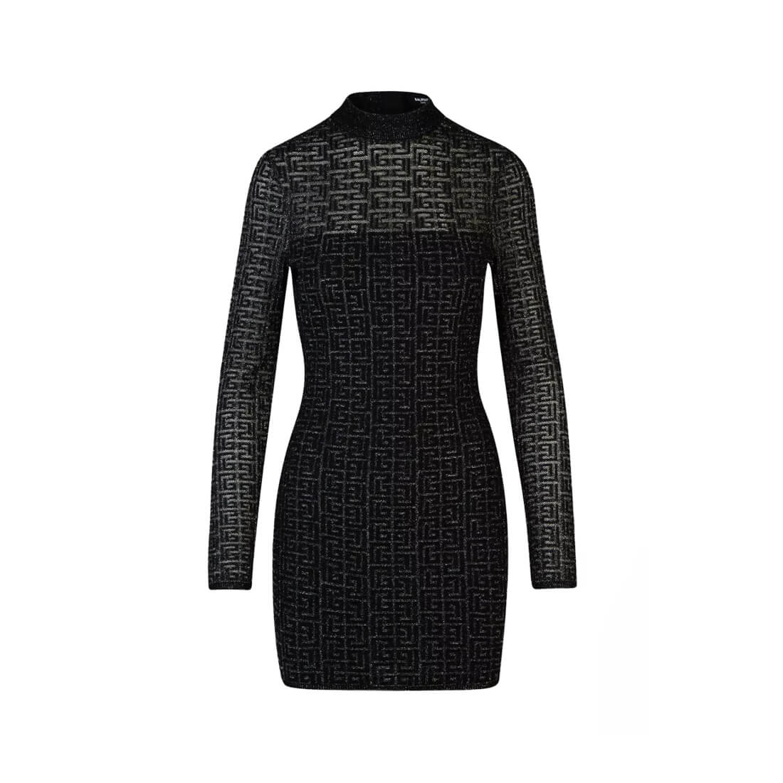 Black Velvet Bow Trim Long Sleeve Womens Dresses - تصویر 4