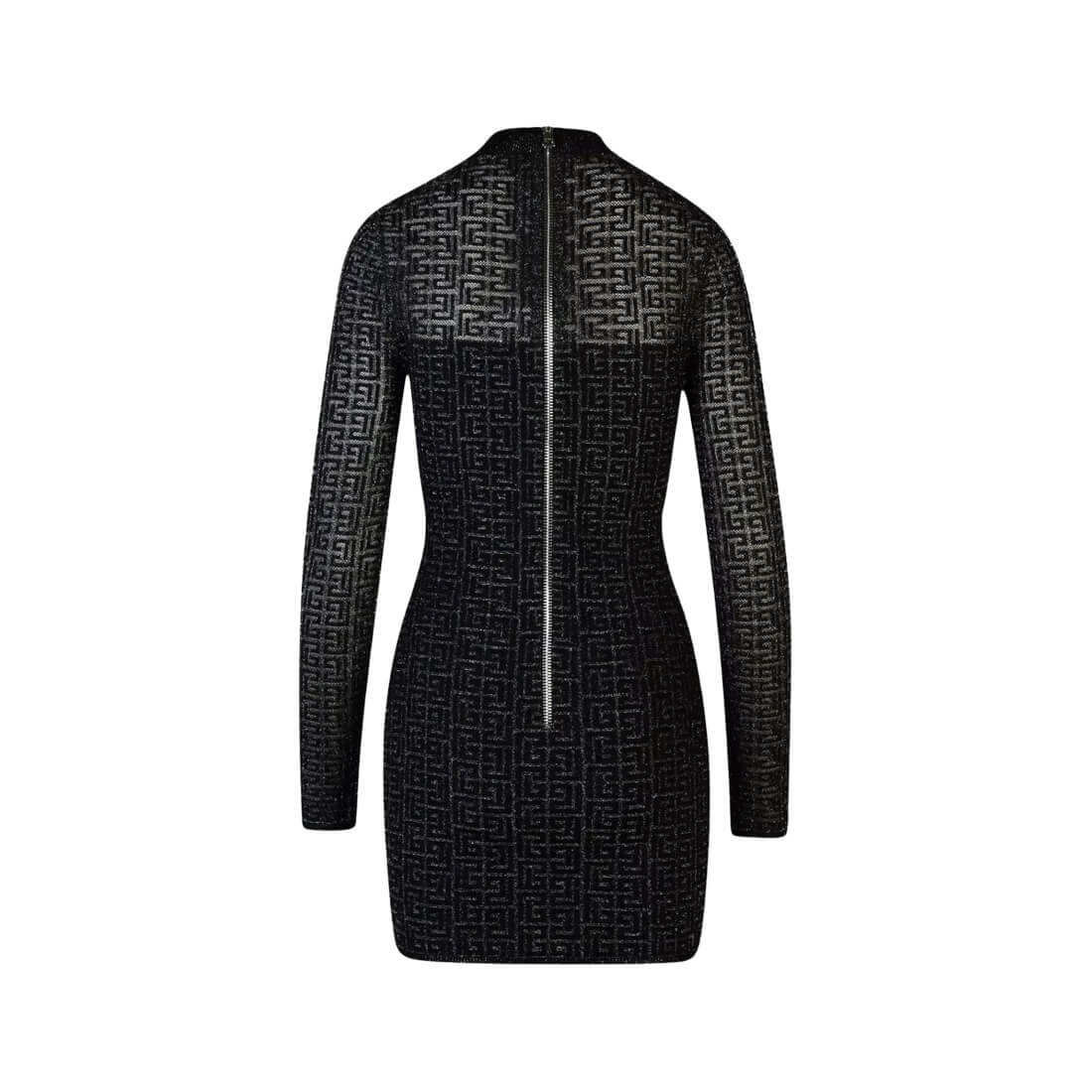 Black Velvet Bow Trim Long Sleeve Womens Dresses - تصویر 2